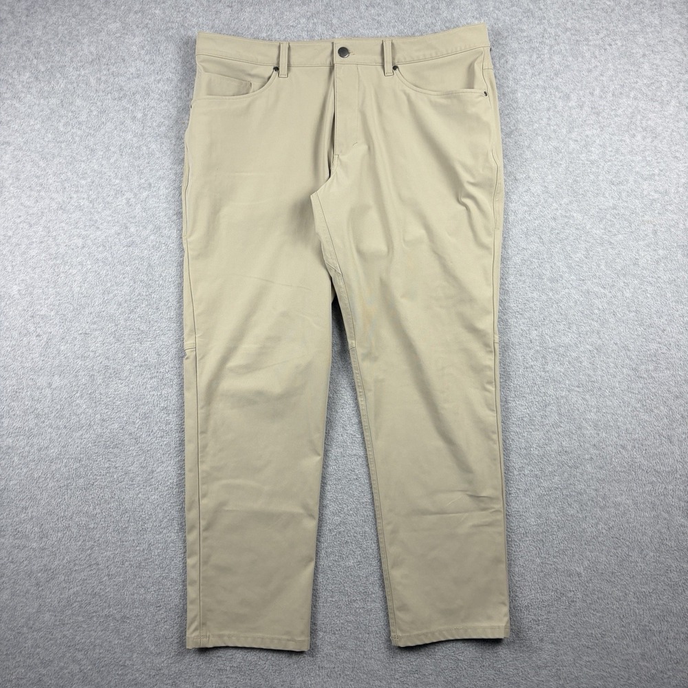 Lululemon Pants Mens 36x29 Khaki Beige ABC Slim Fit 5 Pocket Stretch Chino